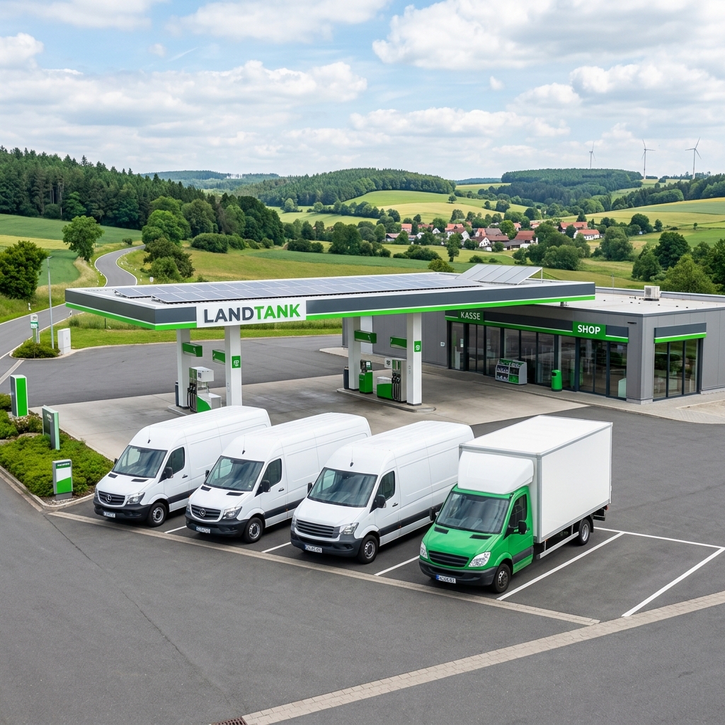 Firmenfuhrpark an LandTank Tankstelle